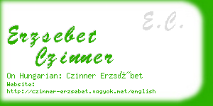 erzsebet czinner business card